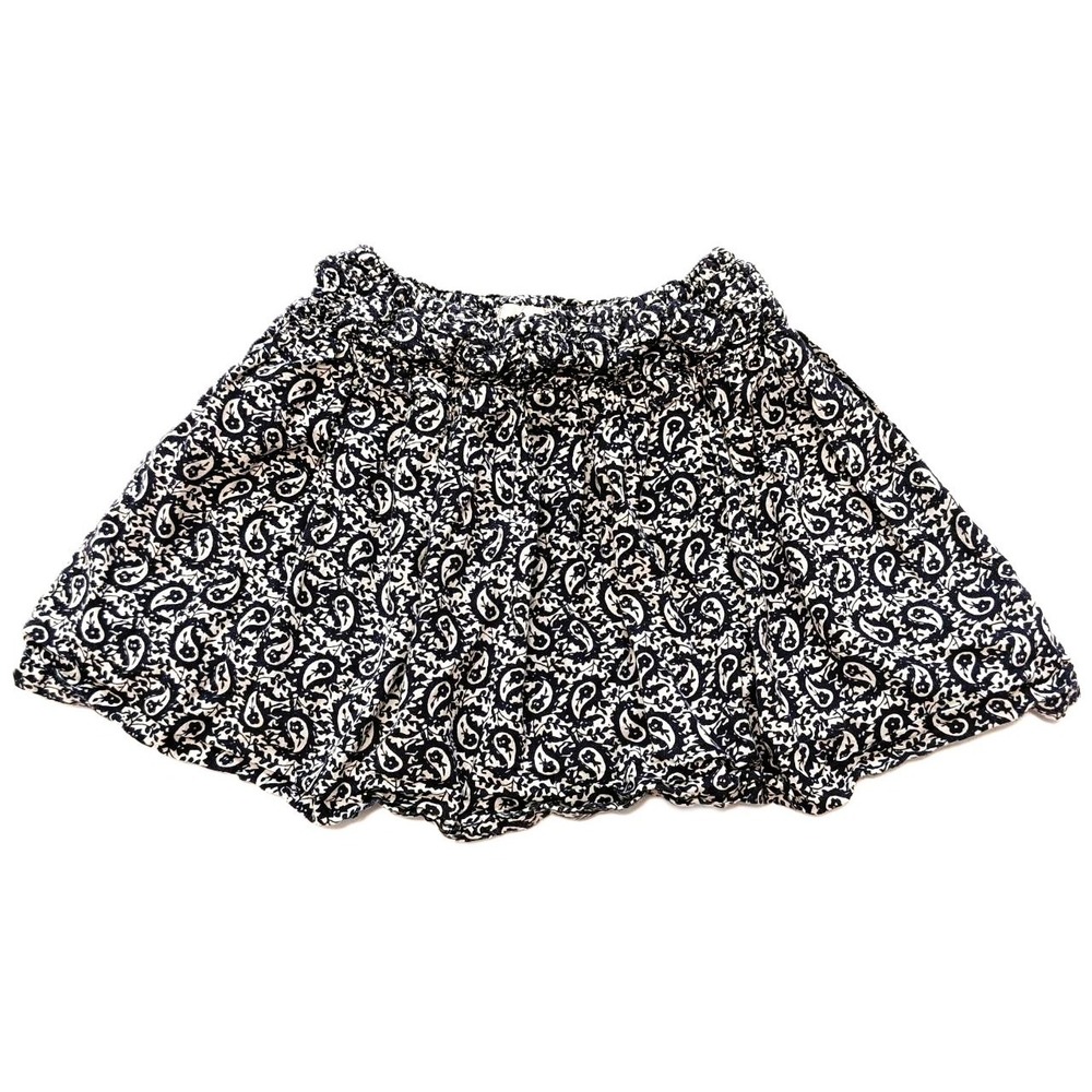 EUC Peek Girls Medium 6 7 Blue White Paisley Print Skirt